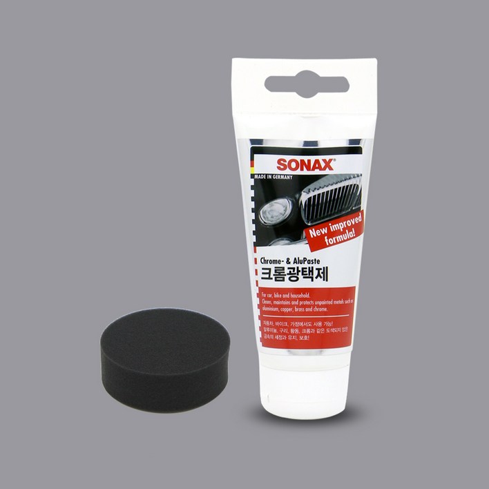 소낙스 크롬 광택제 75ml 메탈 폴리쉬 금속 복원제 머플러 얼룩 제거 청소 어플, 75ml, 1세트