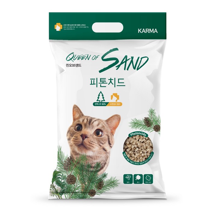퀸오브샌드 피톤치드 편백모래 6L X 6