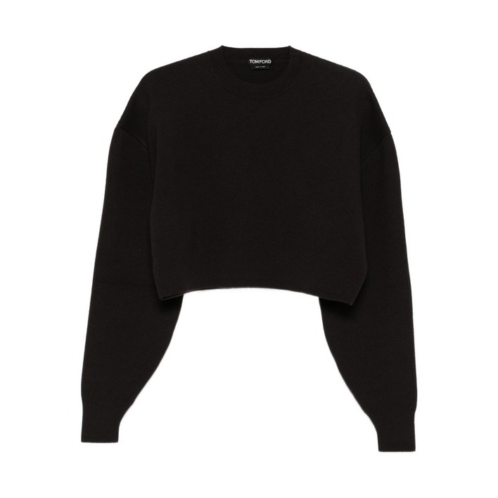 톰포드 라운드 넥 크롭 스웨트셔츠