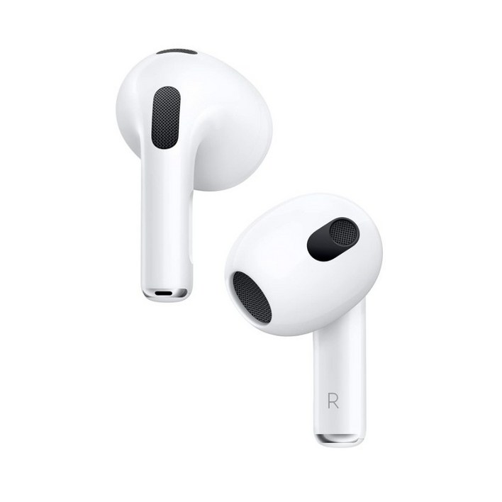 애플 에어팟 3세대 무선이어버드 Bluetooth 헤드폰 맞춤형 공간 오디오  땀 방수기능 충전 케이스 포함 최대 30시간의 배터리 미국정품배송