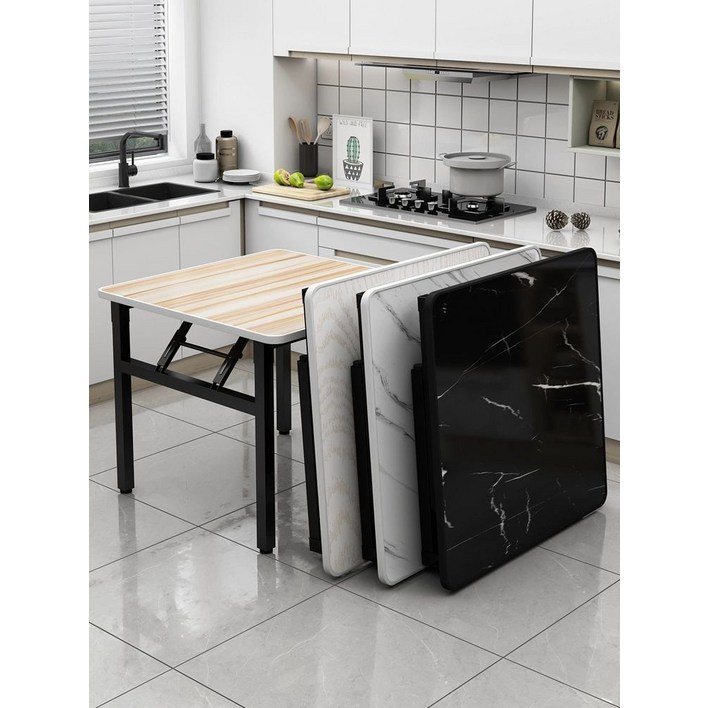 대리석 패턴 간이 소파 거실 폴딩테이블