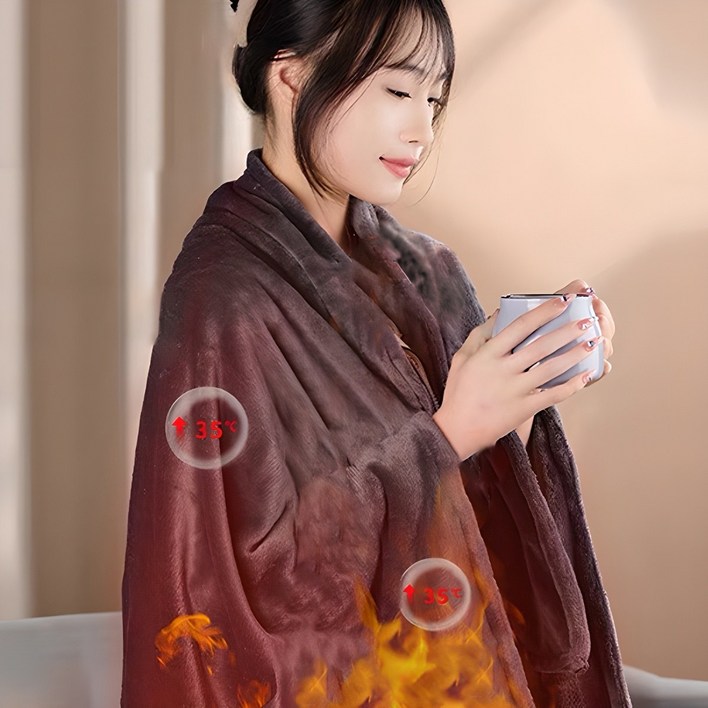 MIFAN 극세사 캠핑 휴대용 전기 담요 무선 USB 온열 담요