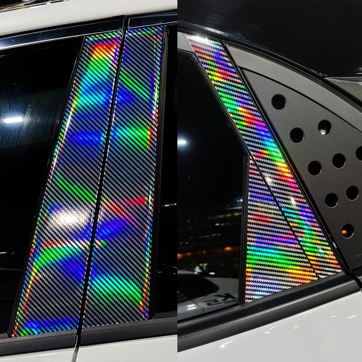 AM K3GT 5도어 레이저카본홀로그램 BC필러 데칼스티커