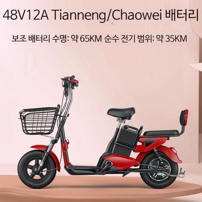 중국 가성비 전기자전거 전동 전기 스쿠터 48v 포함, 화이트 12A 납산 60km