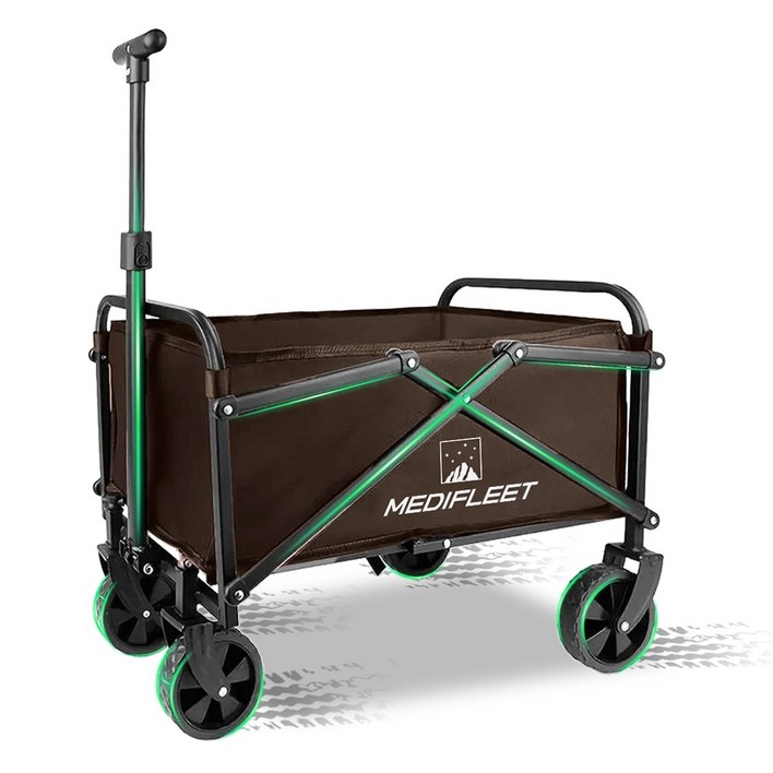 메디플릿 다용도 캠핑 아웃도어 폴딩 카트 웨건, 1개, 커피브라운 (5호)