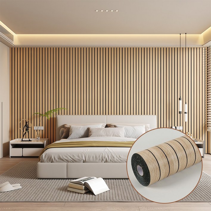 레디보드 인테리어 템바보드 시트지 60cm x 3m, 베이지