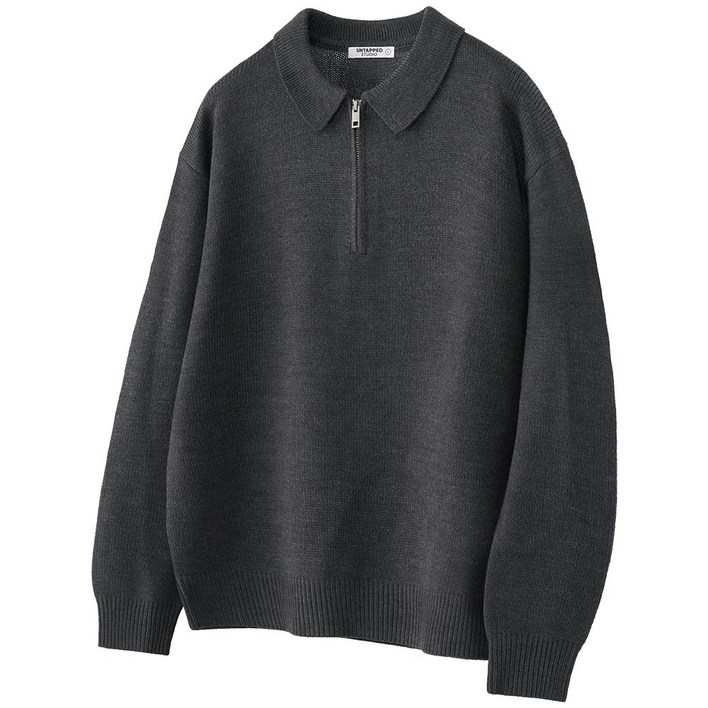 팀스핏 남성용 오버핏 하프집업 카라 하찌 니트 5Color