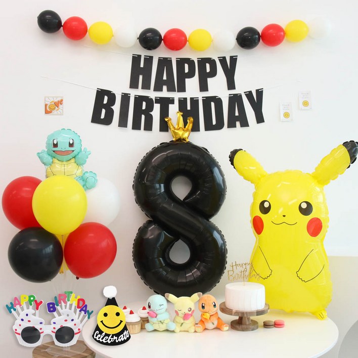포켓몬 피카츄 풍선 생일파티세트