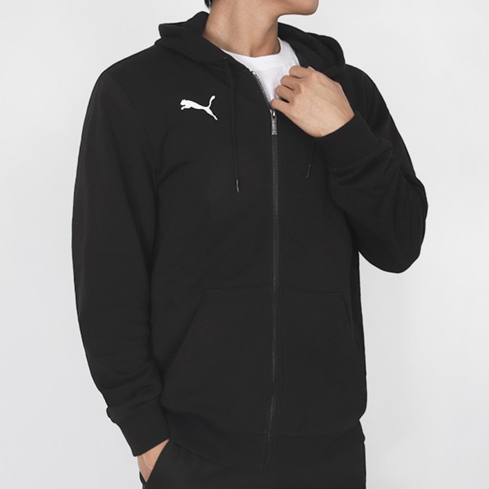 푸마 후드집업 집업자켓 팀골 캐주얼 풀집 후디 검흰