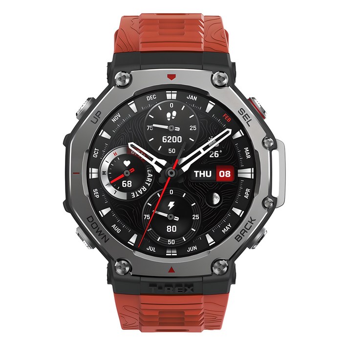 어메이즈핏 스마트워치 T-REX 3, GPS + 블루투스, 3.81cm, Lava