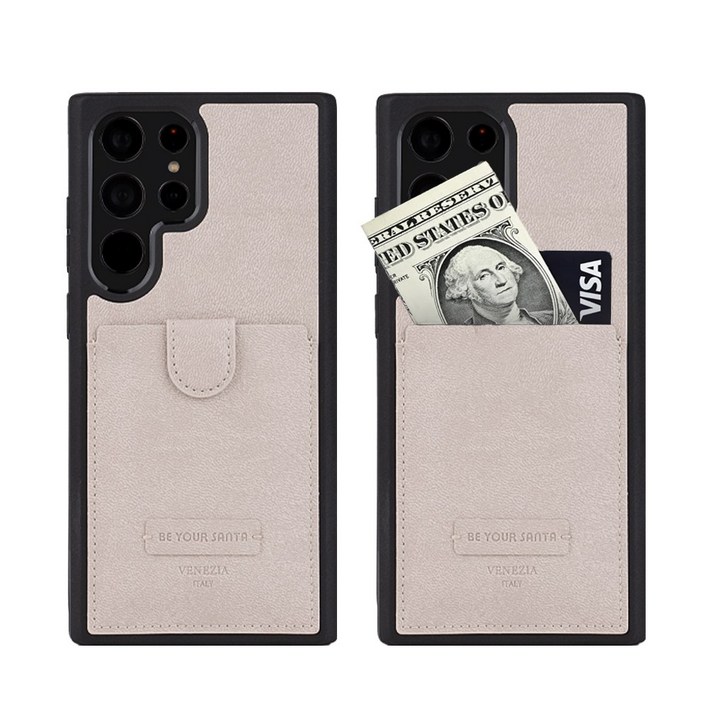 비유어산타 간편한 카드수납 이태리 원단 갤럭시 S 리얼세이프 베네치아 휴대폰케이스