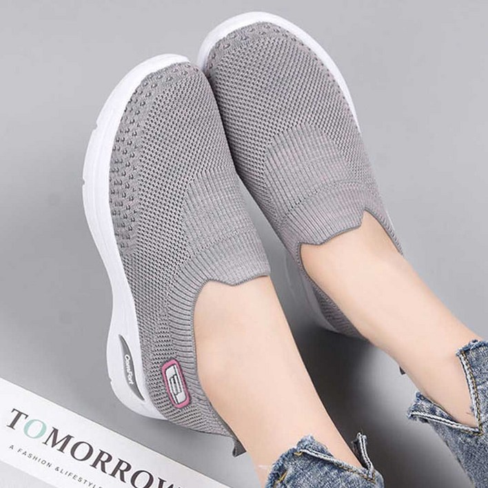 여름 발편한 신발 여성 슬립온 캐주얼 정장 운동화6589 코디 여자 중년 패션 스니커즈 운동화 온 xst59282fb