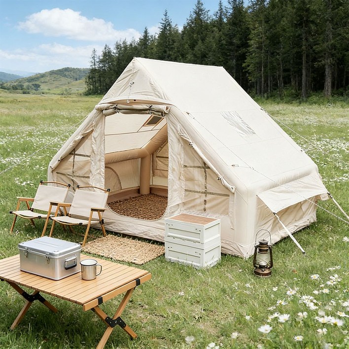 YF 대형 사계절 에어돔 방수 에어텐트 감성 캠핑 46인용