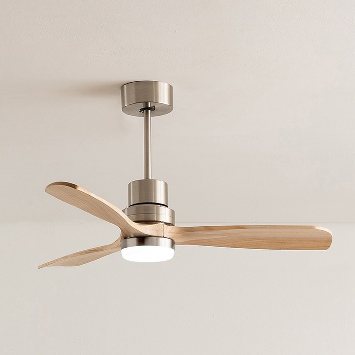 스피아노 아론 미니 107cm LED BLDC 우드 실링팬 SCFSW52007L, 내츄럴