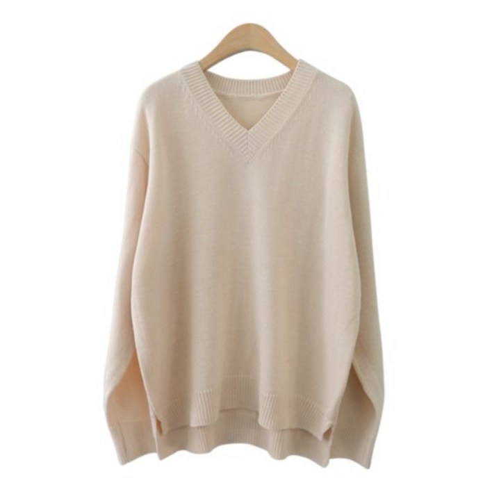 제니트 봄 가을 루즈핏 여성 기본 브이넥 예쁜 니트 니트티 가을니트