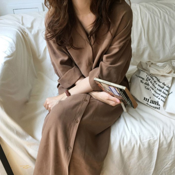 순이야 C.여성 데일리 로브 롱 셔츠 자켓 원피스