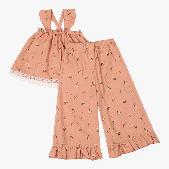 창원점 4층 치크 러블리 전판나염 나시고쟁이 바지 세트 CKRT2447G