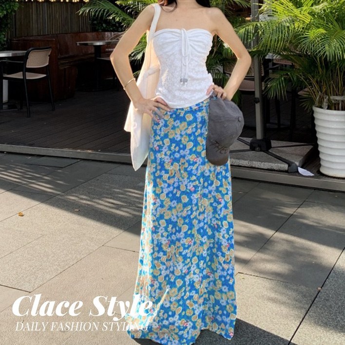클레이스 플라워 롱 스커트