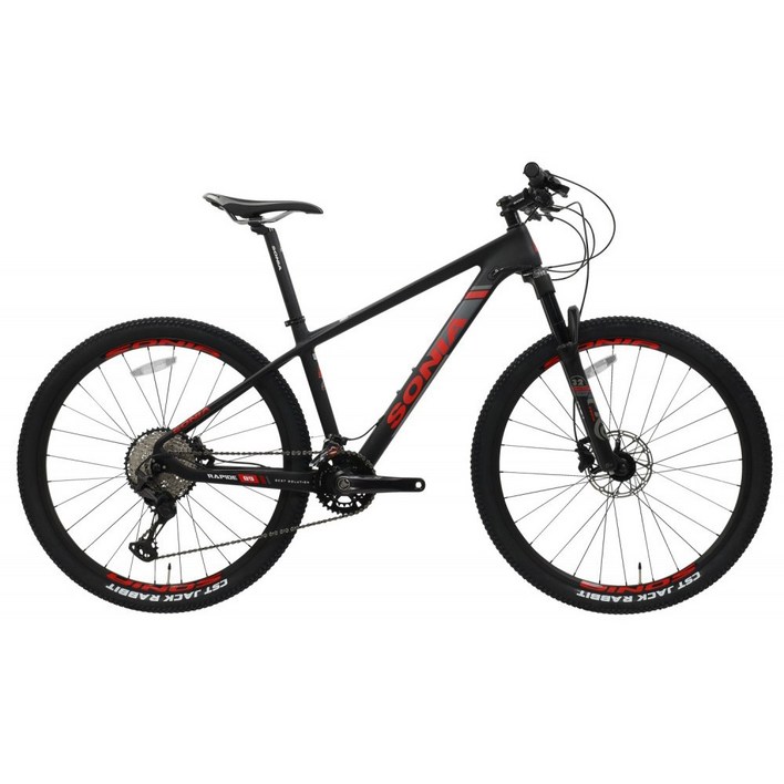 소니아 라피드89 MTB 산악 자전거 카본 27.5인치 시마노 XT 완조립, 14인치 블랙레드, 180cm, 1개 소니아 라피드89 MTB 산악 자전거 카본 27.5인치 시마노 XT 완조립, 14인치 블랙레드, 180cm, 1개