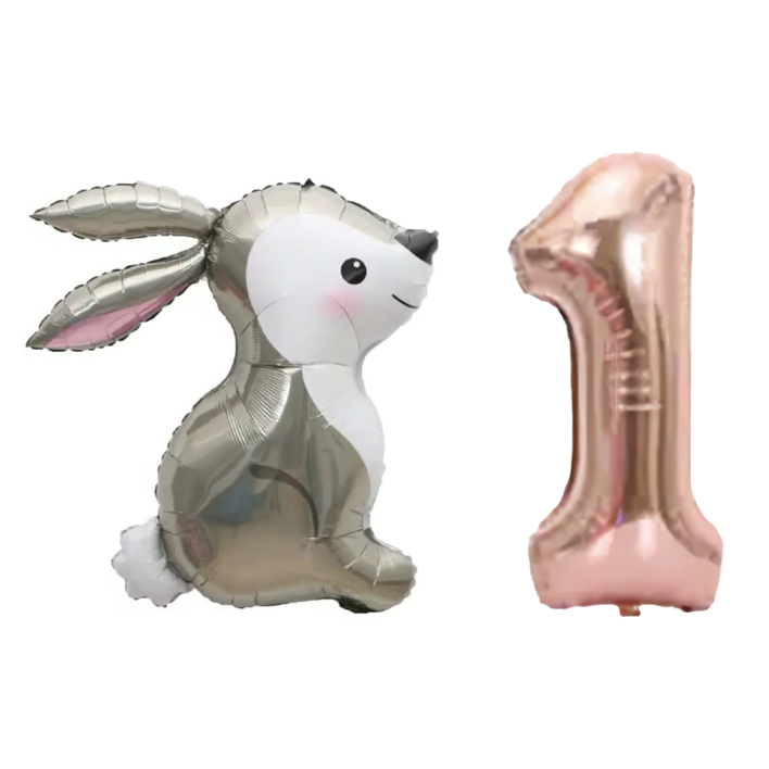 파파 파티 곰돌이 토끼 풍선 생일 파티 숫자 풍선 세트