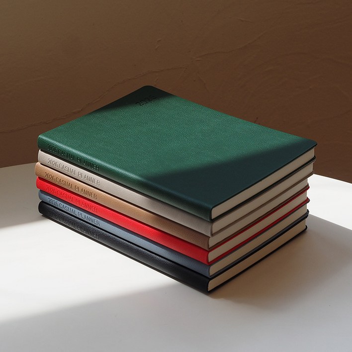 프랭클린플래너 26년 캐주얼플래너 1W25절 위클리2면1주 다이어리 6컬러 LOGROG, 웜블랙