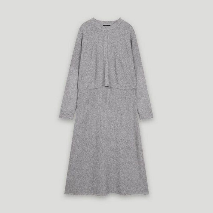 [패션플러스][코데즈컴바인][코데즈컴바인] 케이블 니트 원피스 세트 (C_KD-KO380WB) (P003737014)