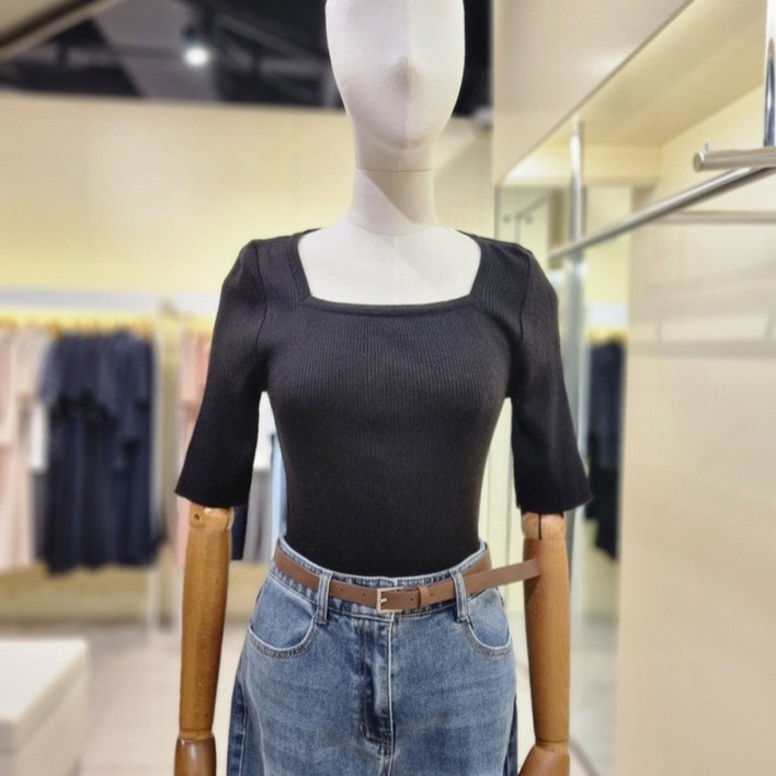 케네스레이디 스퀘어넥 골지 니트티EVPOPI9800DJ