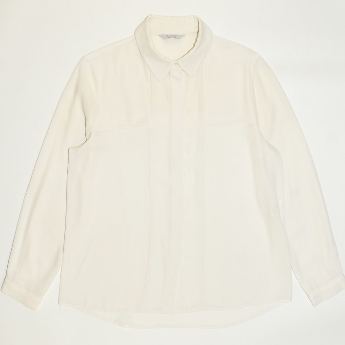 자바구제 2753.매그제이 솔리드 쉬폰 긴팔 블라우스정품 F