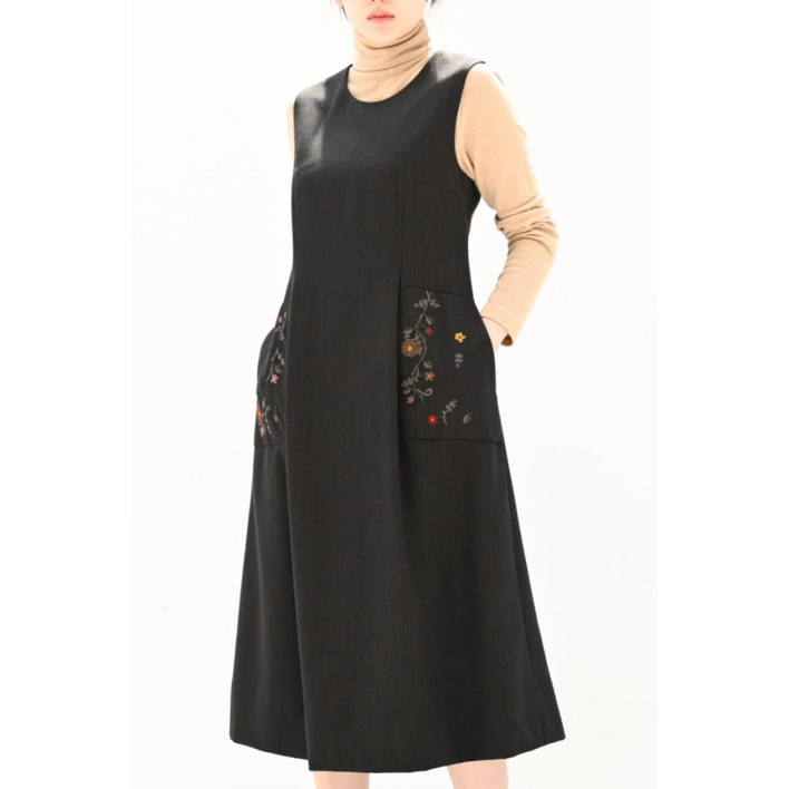 비꼴리끄 울 자수 점프수트 원피스DH1281052