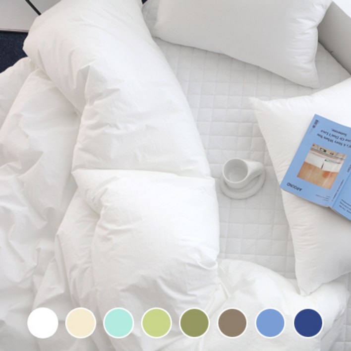 베이직톤 고밀도80수 호텔 이불커버 (SS/Q/L/LK), 퓨어화이트
