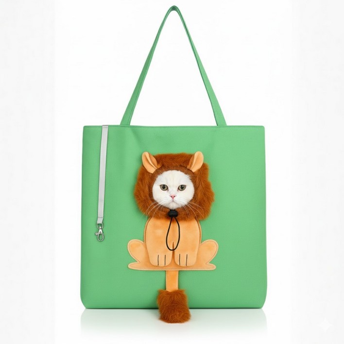 드림베이스 강아지 고양이 얼굴 인형 토트백 5종 귀여운 반려동물 외출 이동가방