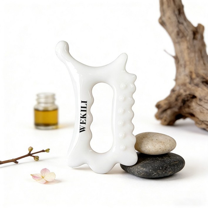 WEKILI 괄사 마사지기 얼굴 두피 바디 목 림프 승모근 지압 마사지 전신 디톡 도구 세트