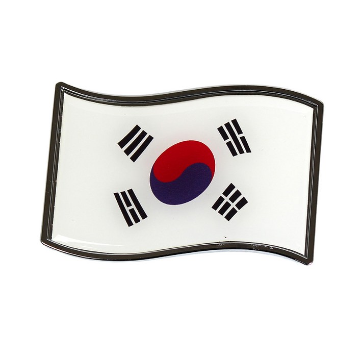 부착형 태극기 자동차 엠블럼 데코 차량용 스티커 라벨 장식