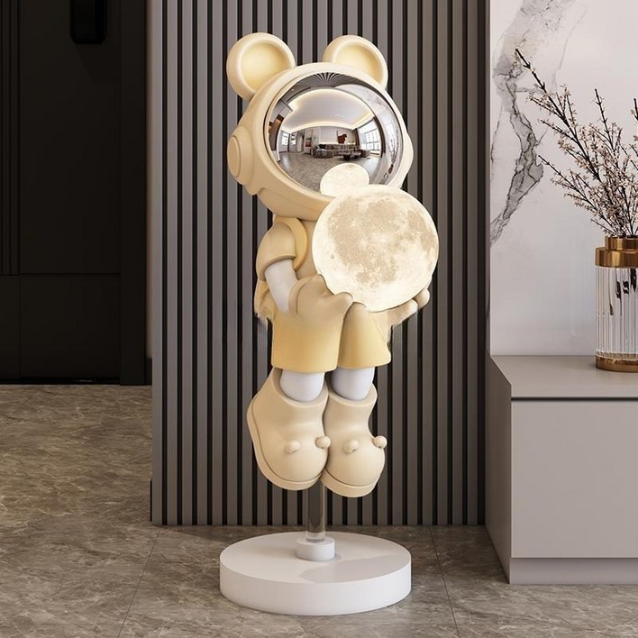 우주 비행사 착륙 대형 장식 블루투스 오디오, 블루 72cm 블루투스