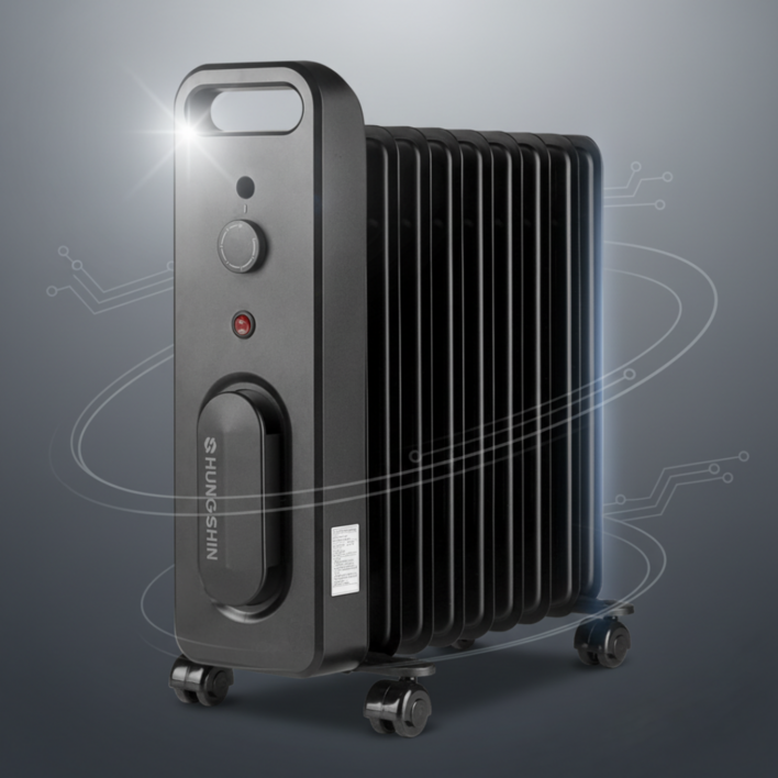 [50주년 가정용EDITION] 흥신 라디에이터 사무실 화장실 욕실 전기 난로 난방 ORRCY-09S, 9핀(1200W/3평)