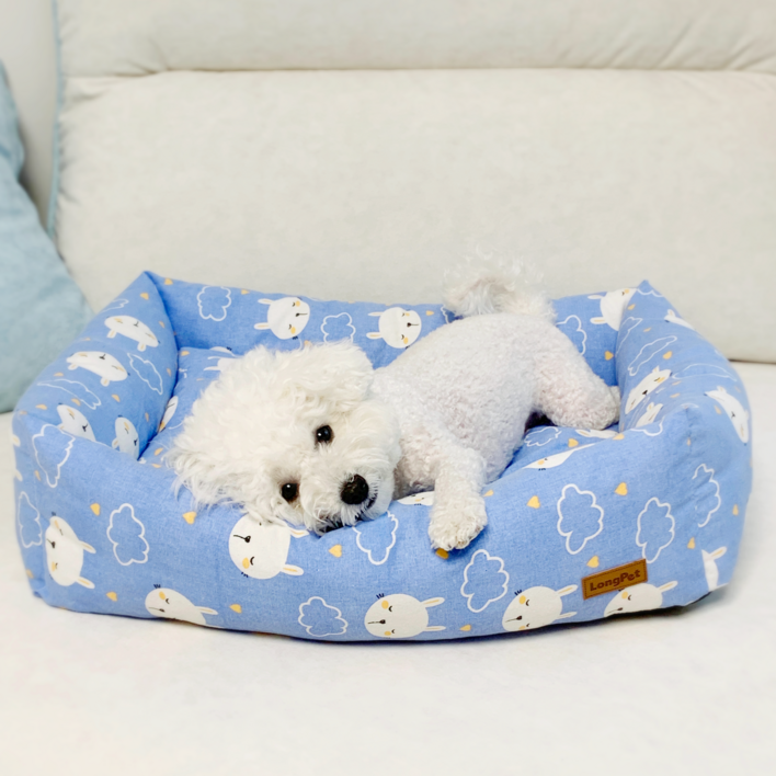 롱펫 강아지 고양이 방석 쿠션분리형 사각방석