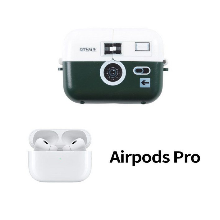 사진기 에어팟 케이스 버튼 자동 레트로 에어팟프로 2세대 3세대