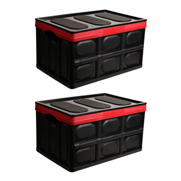 바른하나 킹덤 폴딩 트렁크 정리함 2개 세트, BLACK 접이식폴딩박스