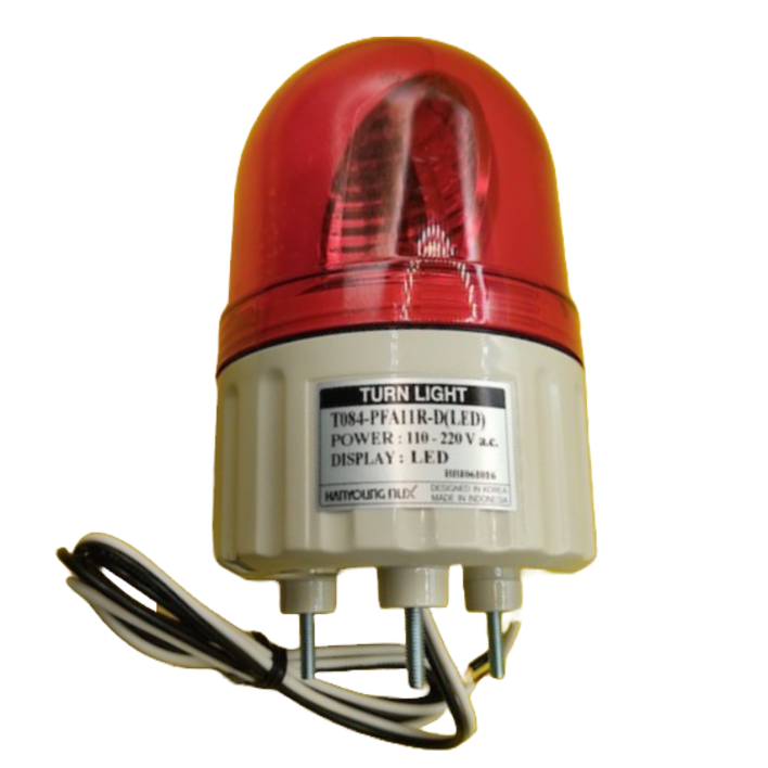 한영넉스 T084PFA11RD 직접설치형 경광등 회전버저 110220V 겸용, 적색, 1개