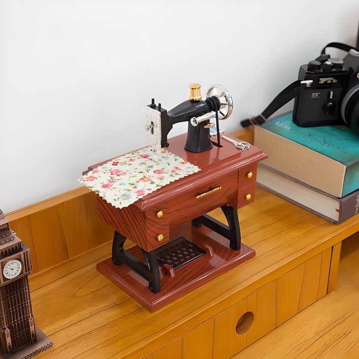 보냄 엔틱 재봉틀 오르골