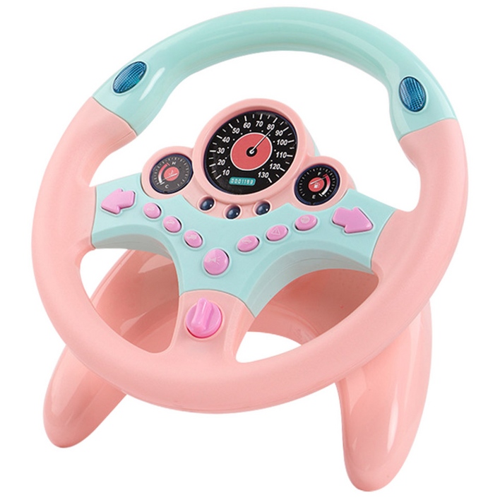 유아용 자동차 운전놀이 장난감핸들 KC인증, 핑크, 1개