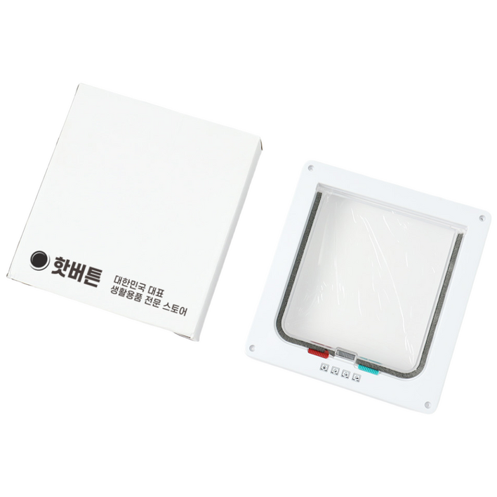 핫버튼 중소형견 펫도어, 1개, 화이트