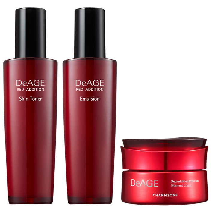 참존 디에이지 레드 에디션 3종 기초세트 스킨 120ml + 에멀전 120ml + 크림 50ml 단품, 1세트