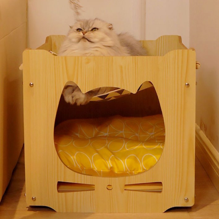 엔룸 원목 캣타워 고양이 해먹 숨숨집 하우스