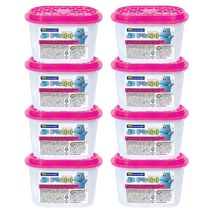 물먹는하마 습기제거제 옷장용, 300g, 8개