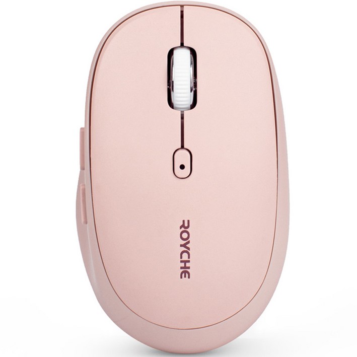 로이체 멀티페어링 블루투스 5.0 저소음 무선 마우스, 핑크, RX700TR