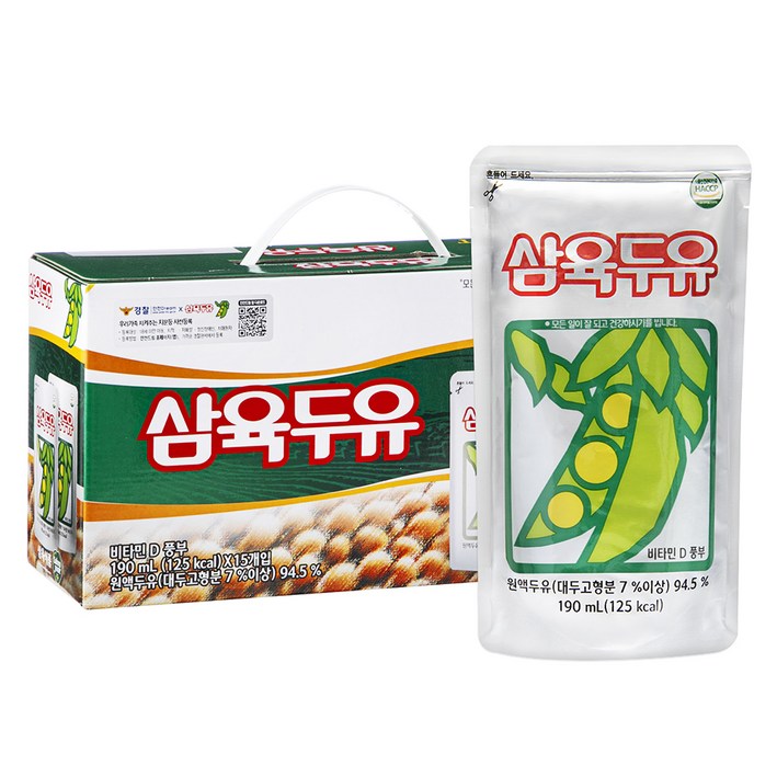 삼육두유 파우치, 190ml, 15개 삼육두유 파우치, 190ml, 15개