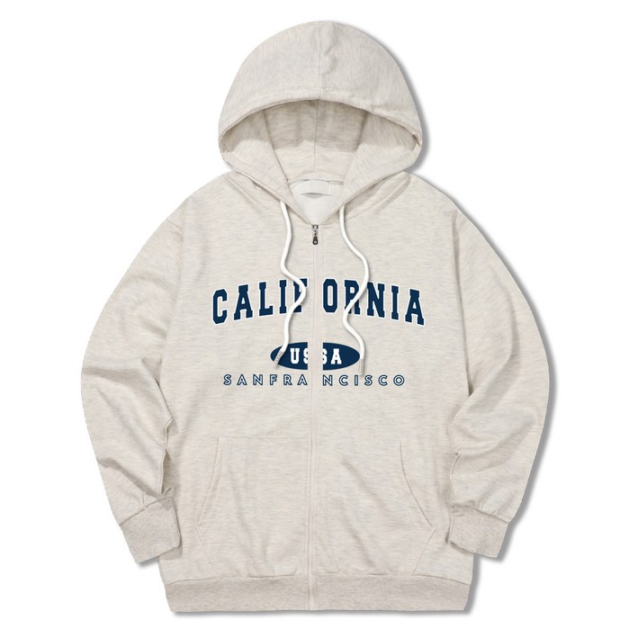 일루소 남녀공용 캘리포니아USA 소프트 특양면 후드 집업 자켓