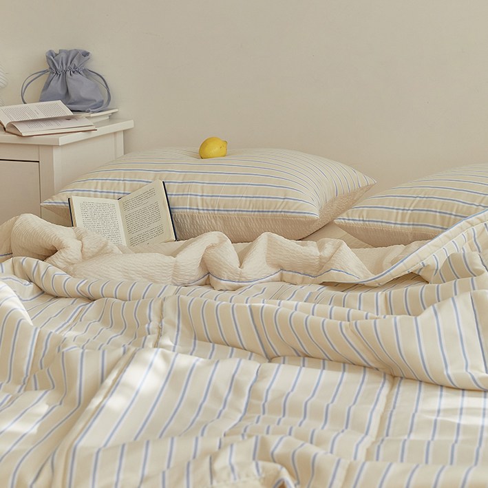 마틸라 보송시원 썸머듀얼 시어서커 양면 차렵이불  베개커버 세트