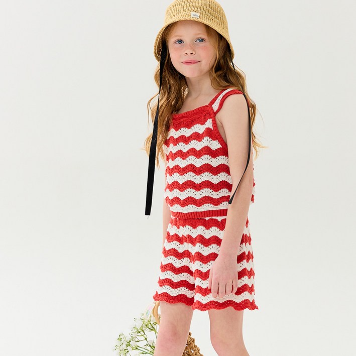 리에벨로 여아용 미드썸머니트상하복 세트